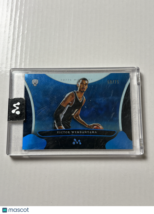 2023-24 Topps Mercury Victor Wembanyama #18 Blue Refractor Rookie RC SSP 58/75