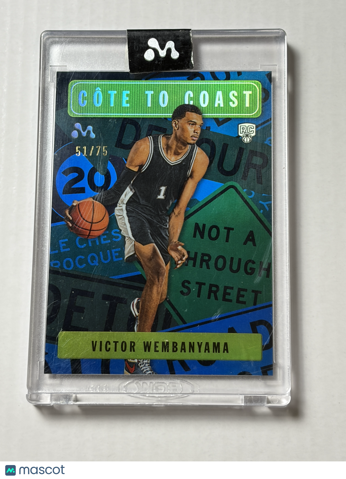 2023 Topps Mercury Victor Wembanyama #VW-3 Blue Refractor CÔTE TO COAST RC 51/75