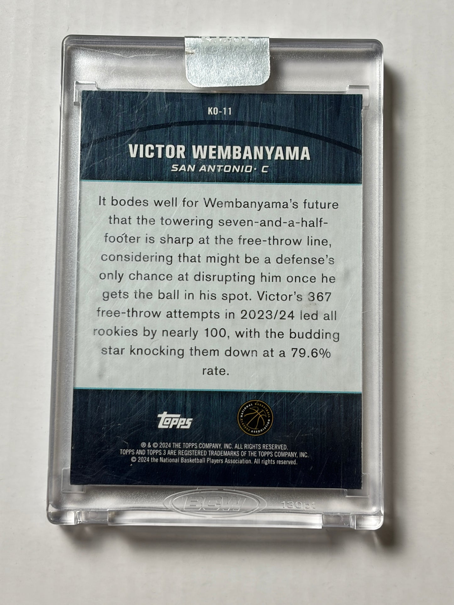 2023 Topps 3 Victor Wembanyama #KO-11 Knockout Blue RC Rookie SSP Sealed 09/15