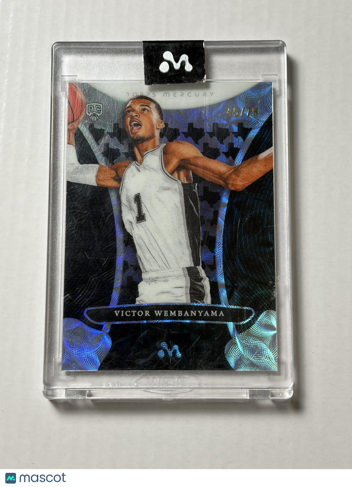 2023-4 Topps Mercury Victor Wembanyama #3 Texas Kaleidoscope Rookie RC SSP 45/75