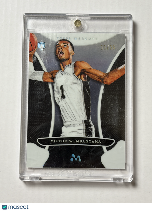 2023-24 Topps Mercury Victor Wembayama #3 White Refractor Rooklie RC SSP 05/35