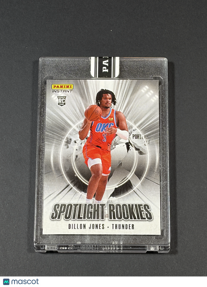 2025 Panini Instant Spotlight Rookies Dillon Jones #SR.25 Black Prizm 1 of 1/1