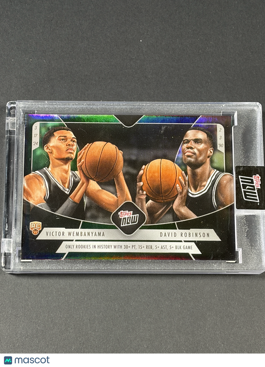 2023-24 Topps Now Basketball Victor Wembanyama David Robinson #WR-1 RC