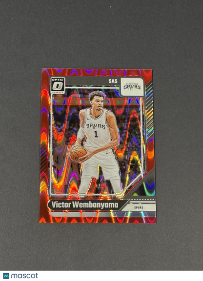 2025 Panini Donruss Optic Prizm Victor Wembanyama #45 Red Wave 075/149