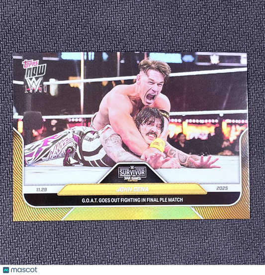 2025 Topps Now WWE John Cena #131 True Gold 19/50 SSP