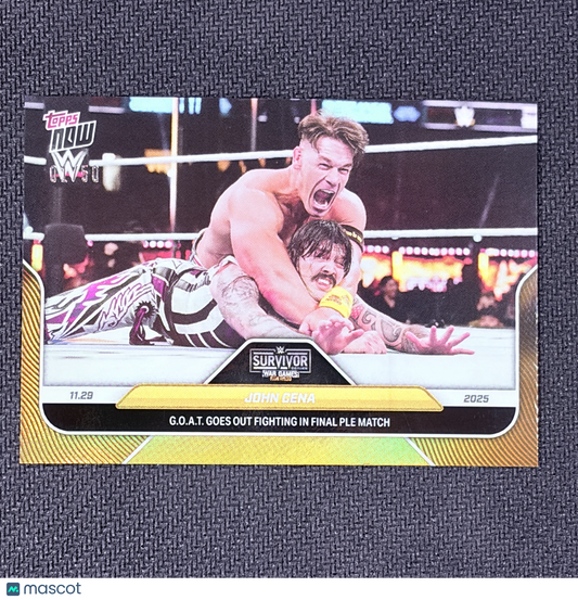 2025 Topps Now WWE John Cena #131 Bookend 01/50 FOTL GOAT