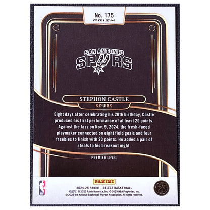 2025 Panini Select Prizm Premier Level Stephon Castle #175 RC