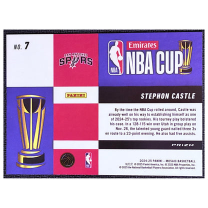 2025 Panini Mosaic Prizm Stephon Castle #7 RC