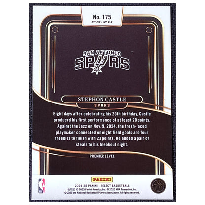 2025 Panini Select Basketball Stephon Castle #175 RC