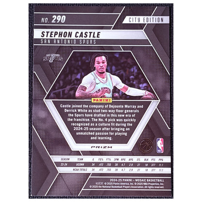 2024 Panini Mosaic Prizm City Edition Stephon Castle #290 RC
