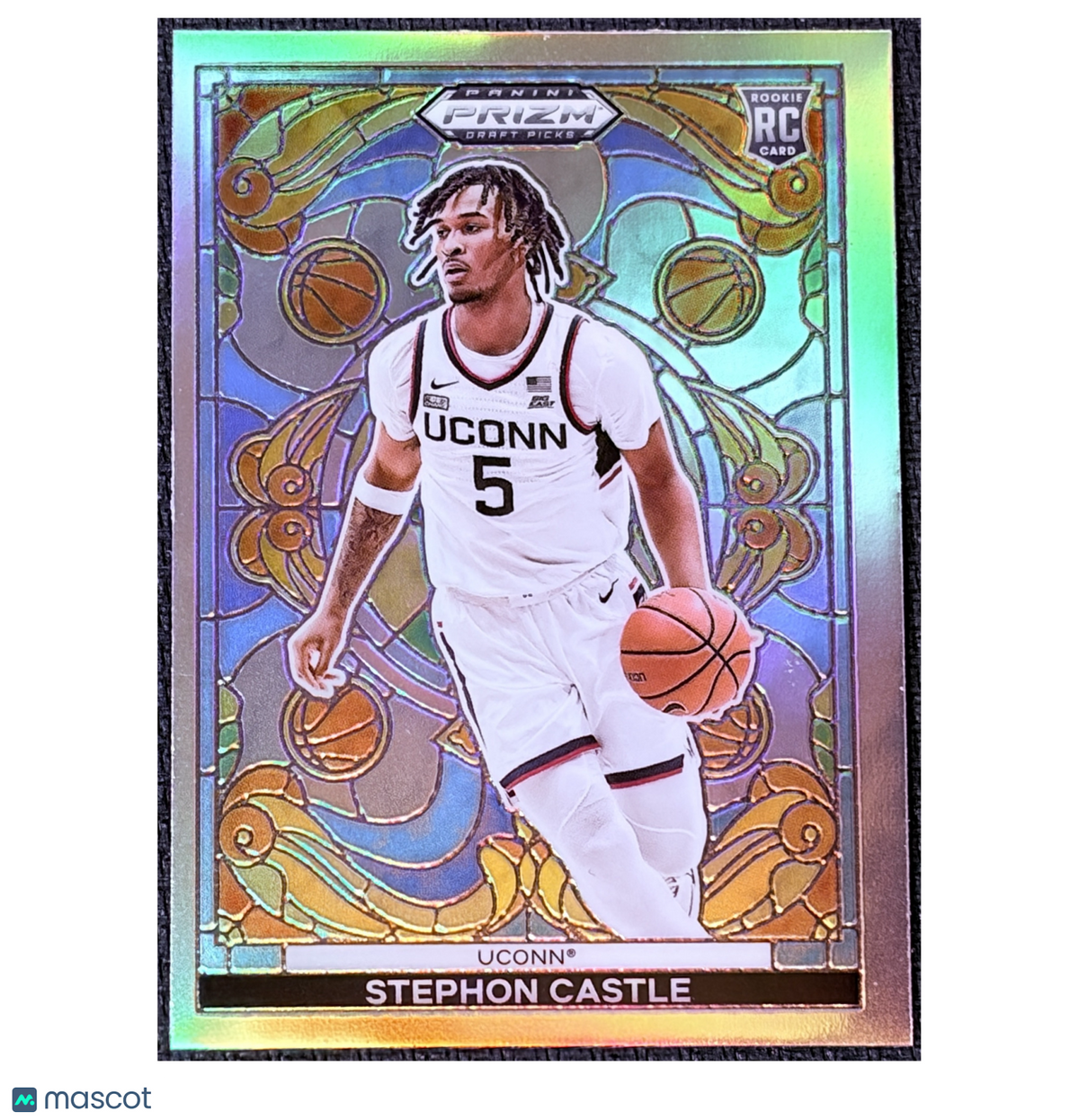 2024 Panini Prizm Draft Picks Stained Glass Stephon Castle #11 RC
