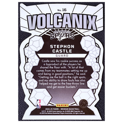 2025 Panini Obsidian Volcanix Stephon Castle #16 RC