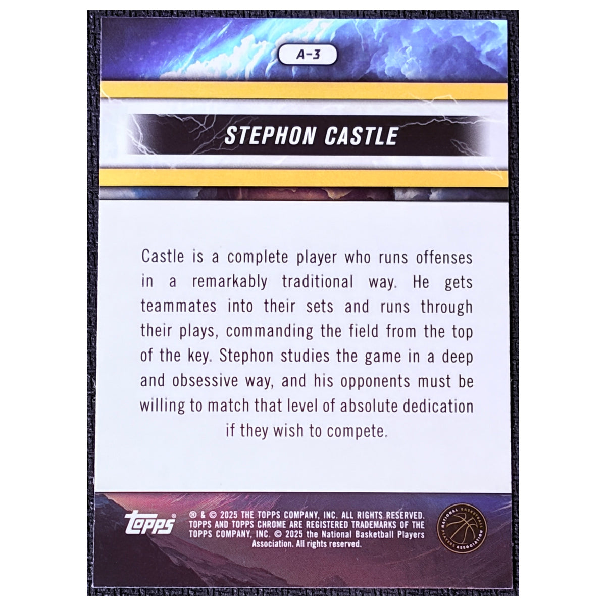 2025 Topps Chrome Advisory Stephon Castle #A-3 RC