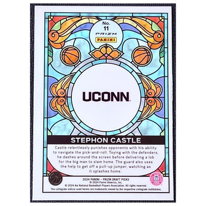 2024 Panini Prizm Draft Picks Stained Glass Stephon Castle #11 RC