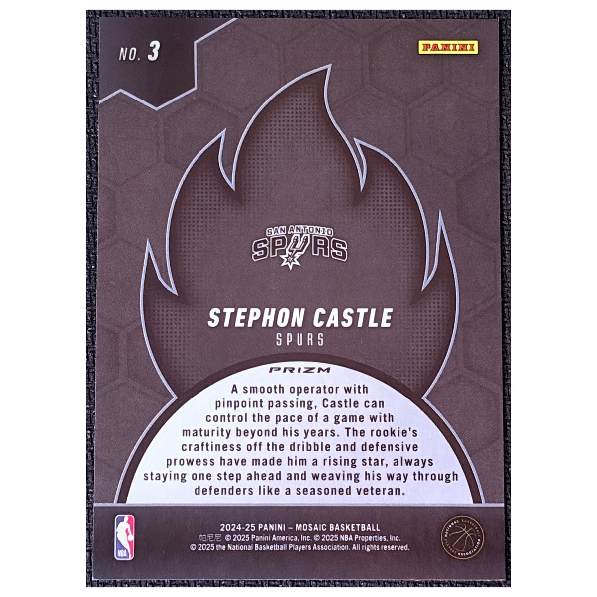 2025 Panini Mosaic Heat Check Stephon Castle #3