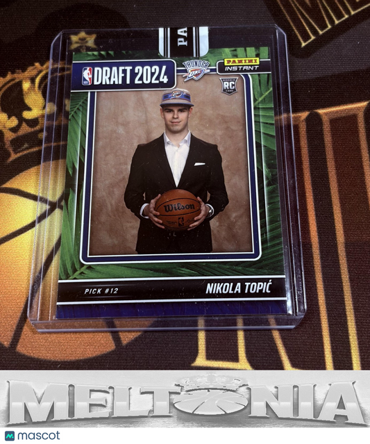 Nikola Topic 2024-25 Panini Instant NBA Draft Night #DN-8 Jungle/Green 6/25 RC