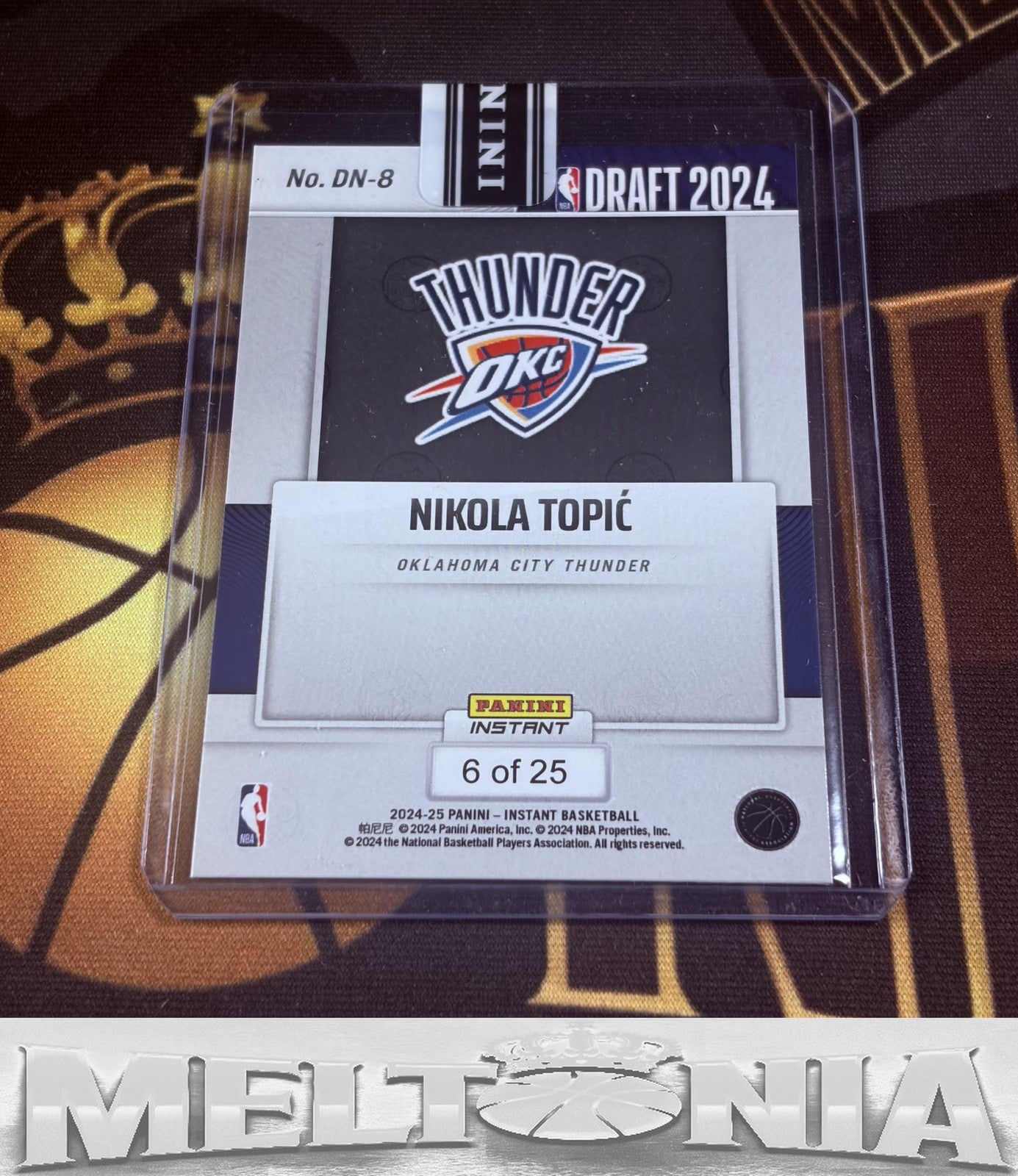 Nikola Topic 2024-25 Panini Instant NBA Draft Night #DN-8 Jungle/Green 6/25 RC
