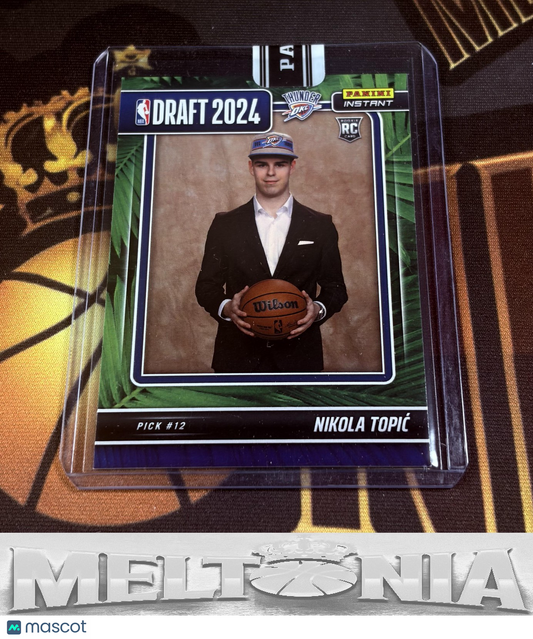 Nikola Topić 2024-25 Panini Instant NBA Draft Night #DN-8 Jungle/Green 19/25 RC
