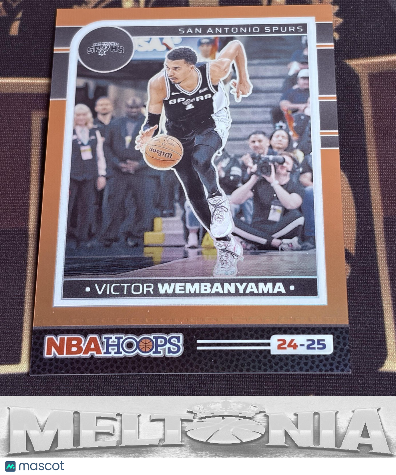Victor Wembanyama 2024-25 Hoops #165 Premium Prizms Orange 180/199