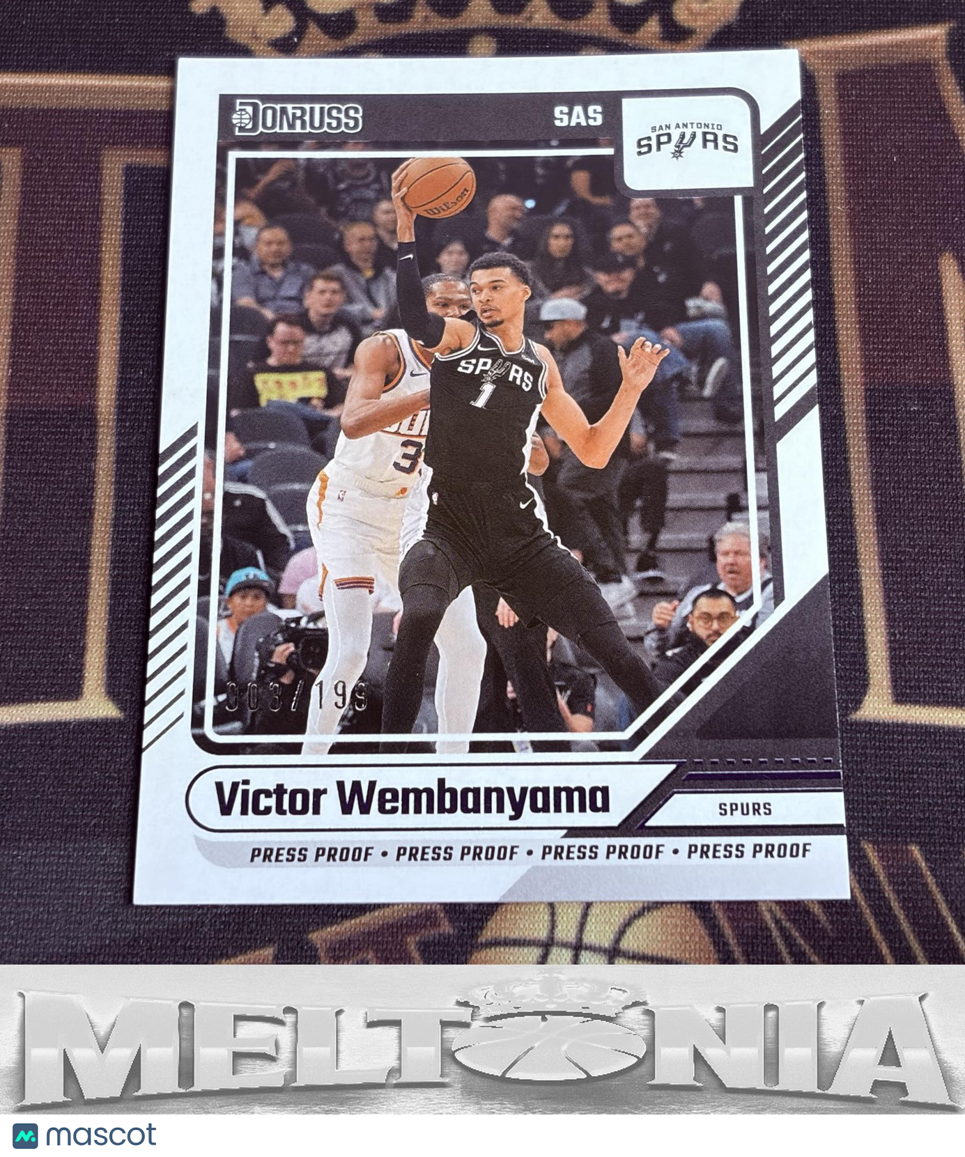 Victor Wembanyama 2024-25 Donruss #6 Press Proof Purple 003/199