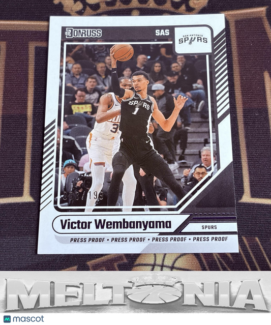Victor Wembanyama 2024-25 Donruss #6 Press Proof Purple 003/199