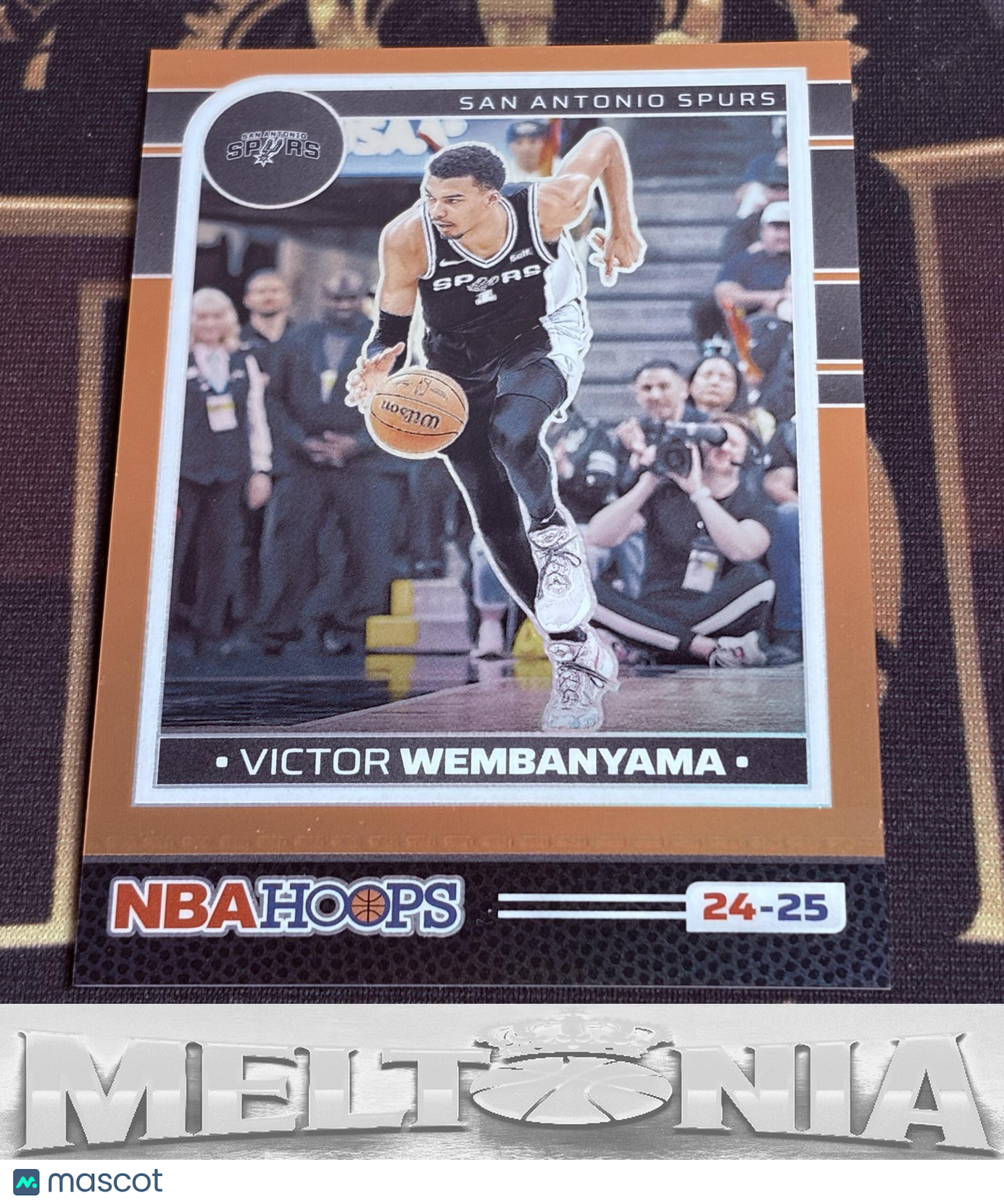 Victor Wembanyama 2024-25 Hoops #165 Premium Prizms Orange 057 /199