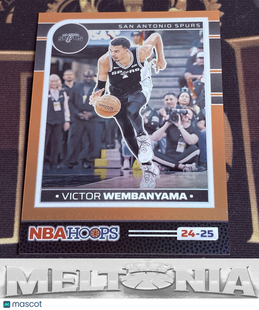 Victor Wembanyama 2024-25 Hoops #165 Premium Prizms Orange 057 /199