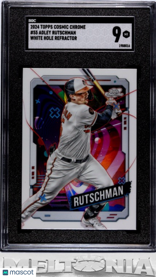 Adley Rutschman 2024 Topps Chrome Cosmic #55 White Hole Refractors SGC 9