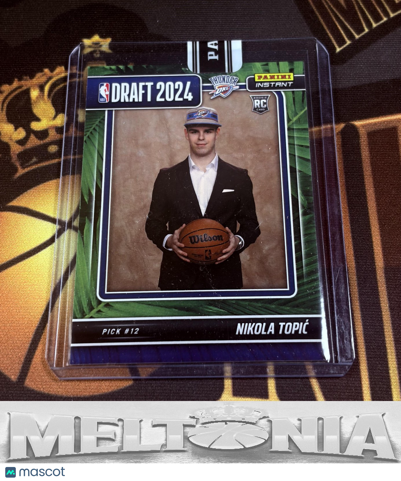 Nikola Topic 2024-25 Panini Instant NBA Draft Night #DN-8 Jungle/Green 16/25 RC