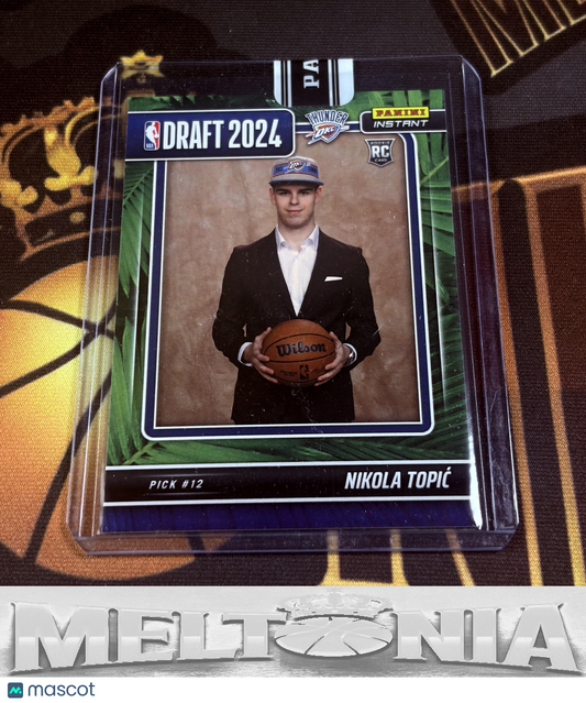 Nikola Topic 2024-25 Panini Instant NBA Draft Night #DN-8 Jungle/Green 16/25 RC