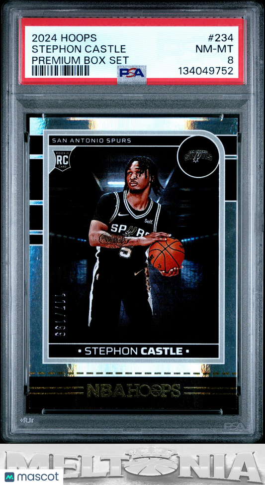Stephon Castle 2024-25 Hoops #234 Premium Box Set 117/199 PSA 8 SN,RC