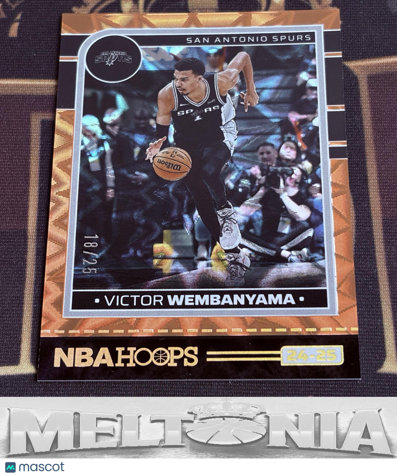 Victor Wembanyama 2024-25 Hoops #165 Orange Explosion 18/25