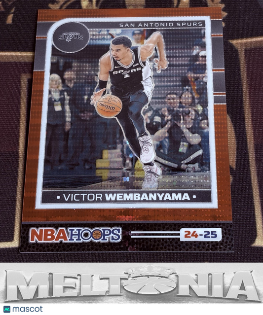 Victor Wembanyama 2024-25 Hoops #165 Premium Prizms Pulsar Red 193/199