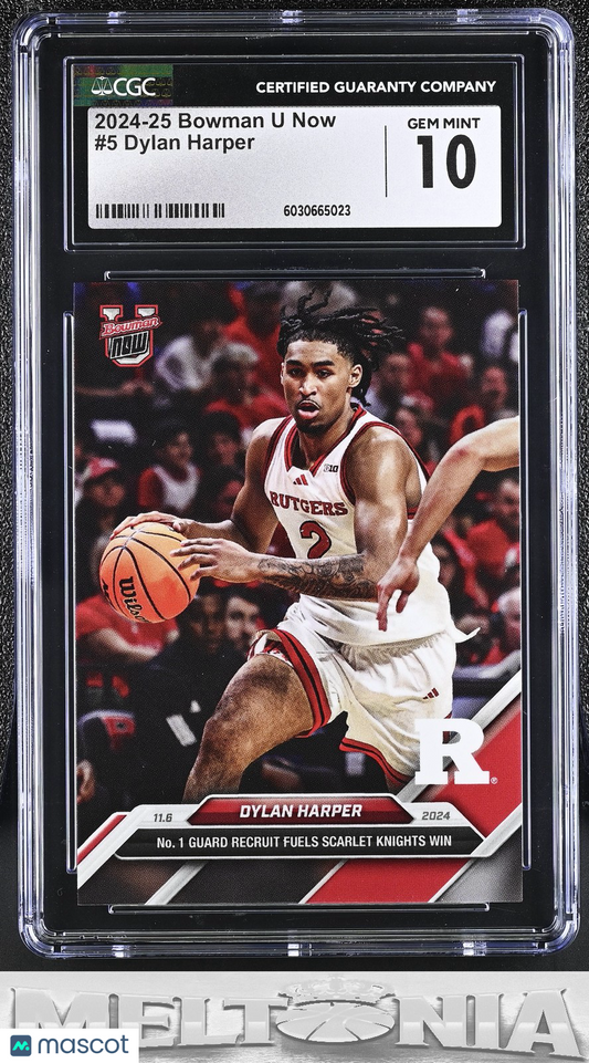 Dylan Harper 2024-25 Bowman U Now #5 CGC 10 RC
