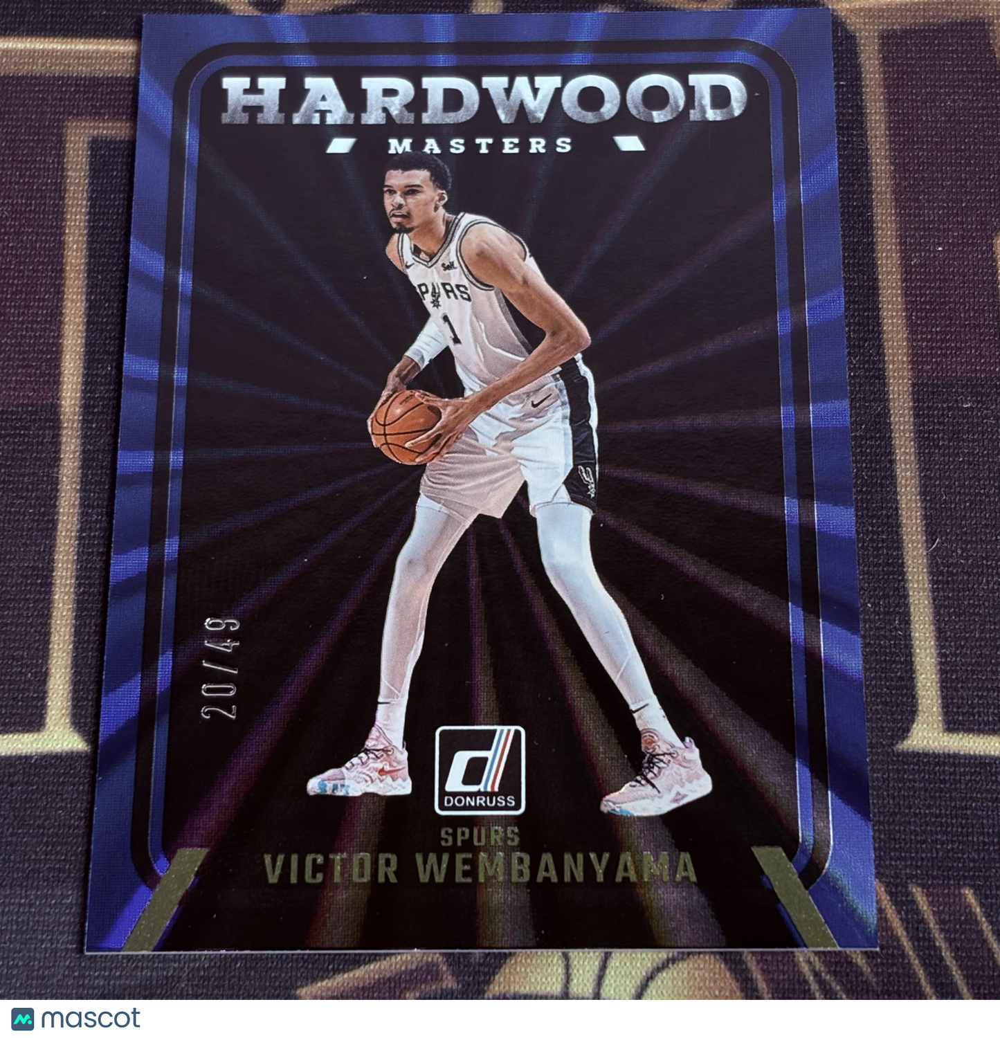 Victor Wembanyama 2024-25 Donruss #1 Hardwood Masters Holo Blue Laser 20/49