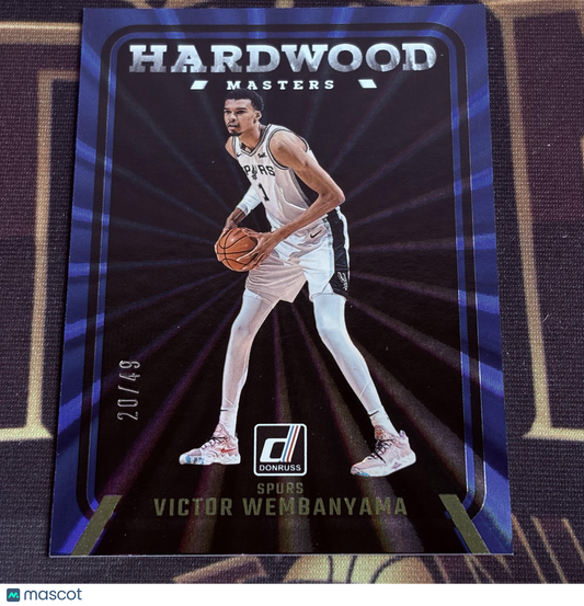 Victor Wembanyama 2024-25 Donruss #1 Hardwood Masters Holo Blue Laser 20/49