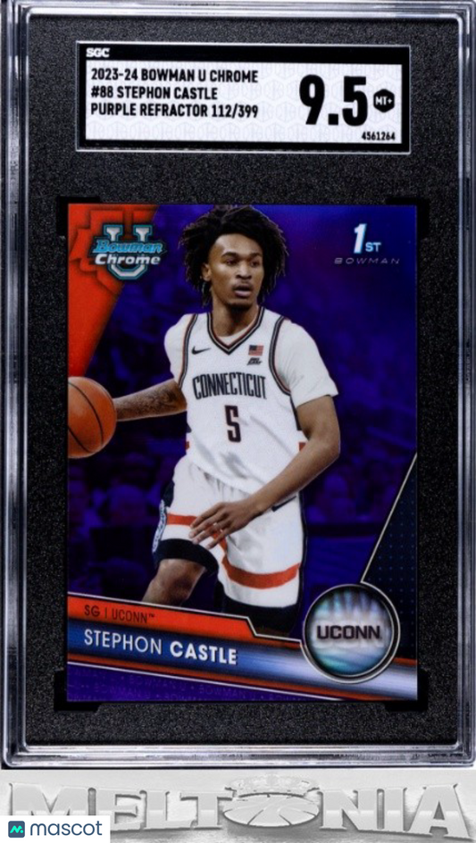 Stephon Castle 2023-24 1st BowmanU Chrome #88 Purple Refractor 112/399 SGC 9.5