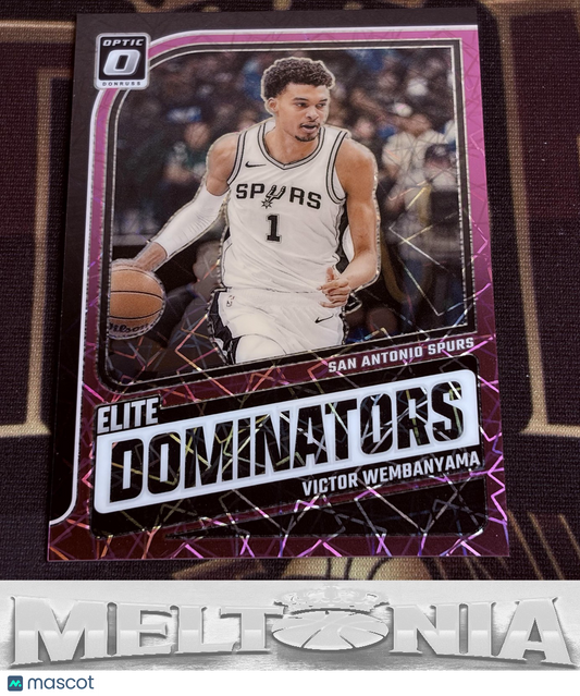 Victor Wembanyama 2024-25 Donruss Optic #8 Elite Dominators Pink Velocity 34/79