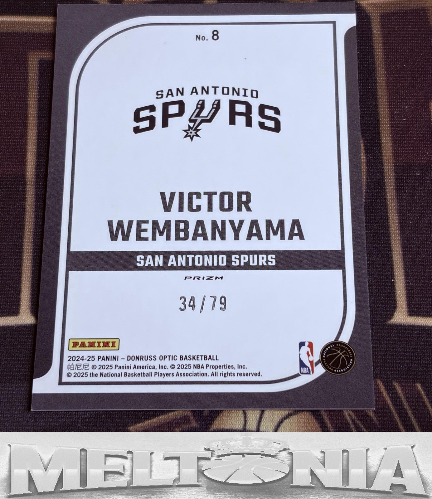 Victor Wembanyama 2024-25 Donruss Optic #8 Elite Dominators Pink Velocity 34/79