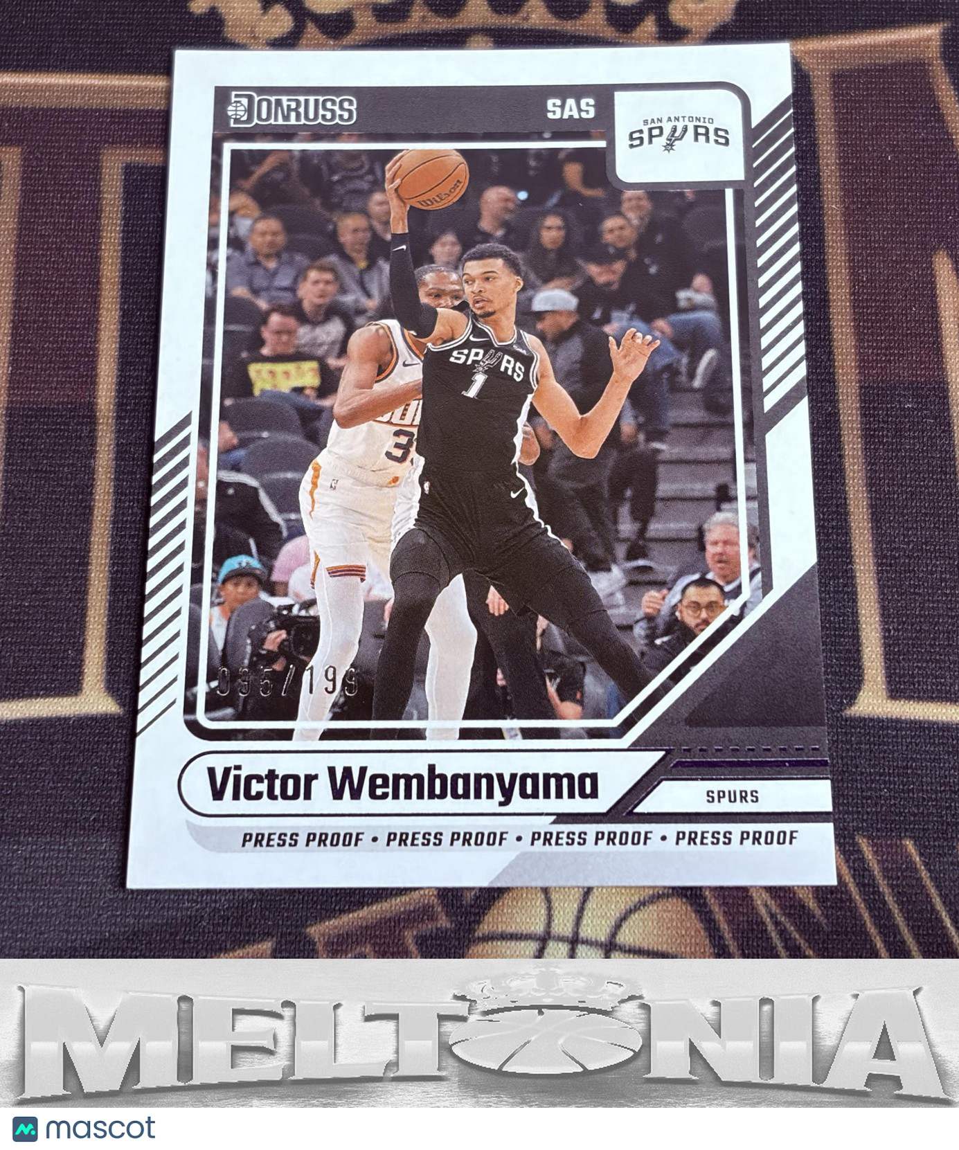 Victor Wembanyama 2024-25 Donruss #6 Press Proof Purple 095/199