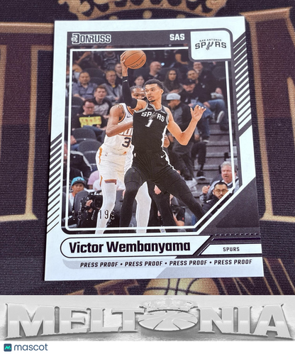Victor Wembanyama 2024-25 Donruss Press Proof Purple 181/199 card