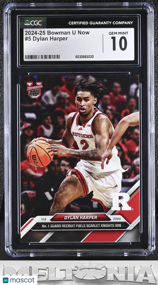 Dylan Harper 2024-25 BowmanU Now #5 CGC 10