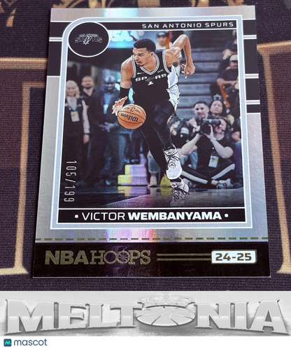 Victor Wembanyama 2024-25 Hoops Premium Box Set 105/199 card