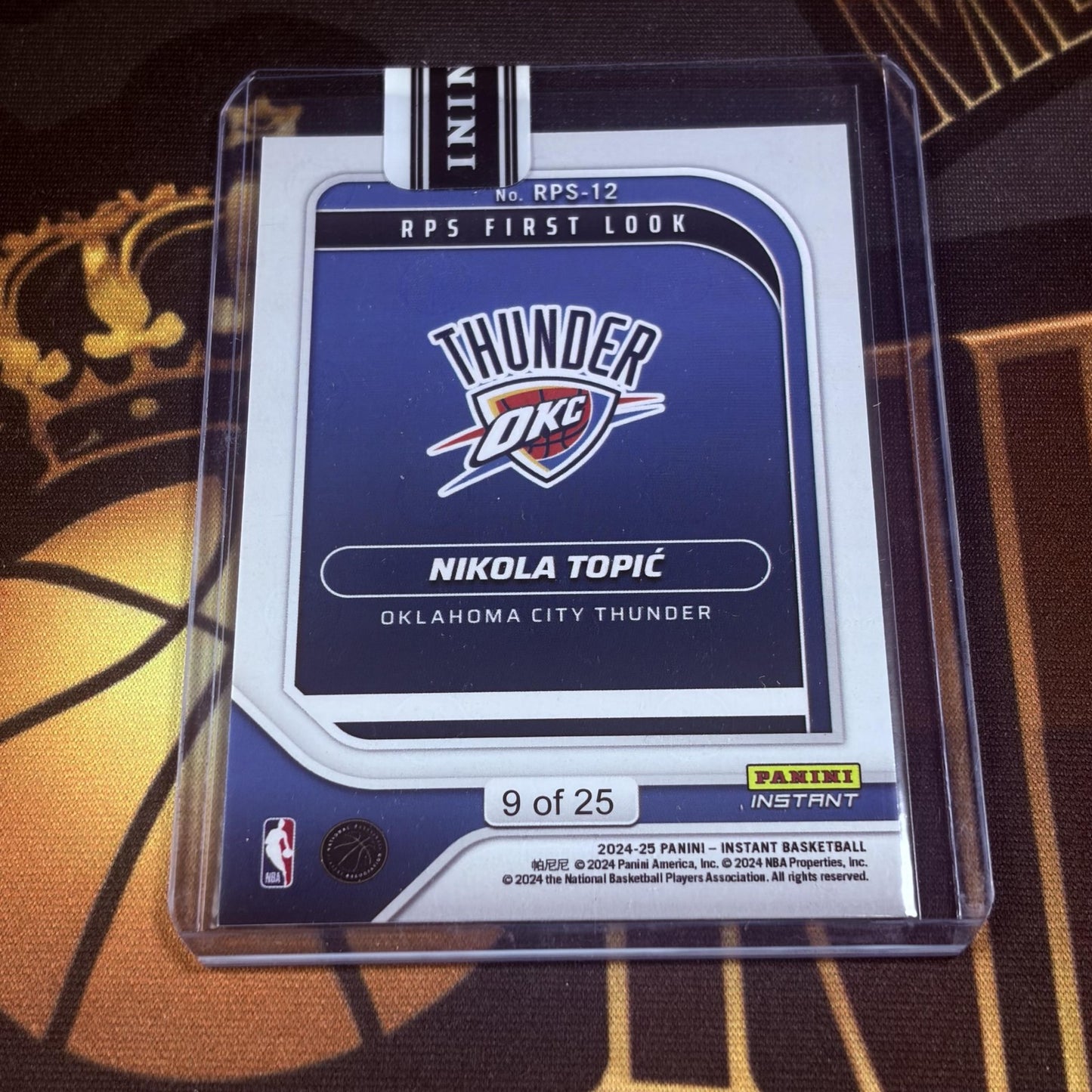 Nikola Topić 2024-25 Panini Instant NBA RPS First Look #RPS-12 Jungle 16/25 RC
