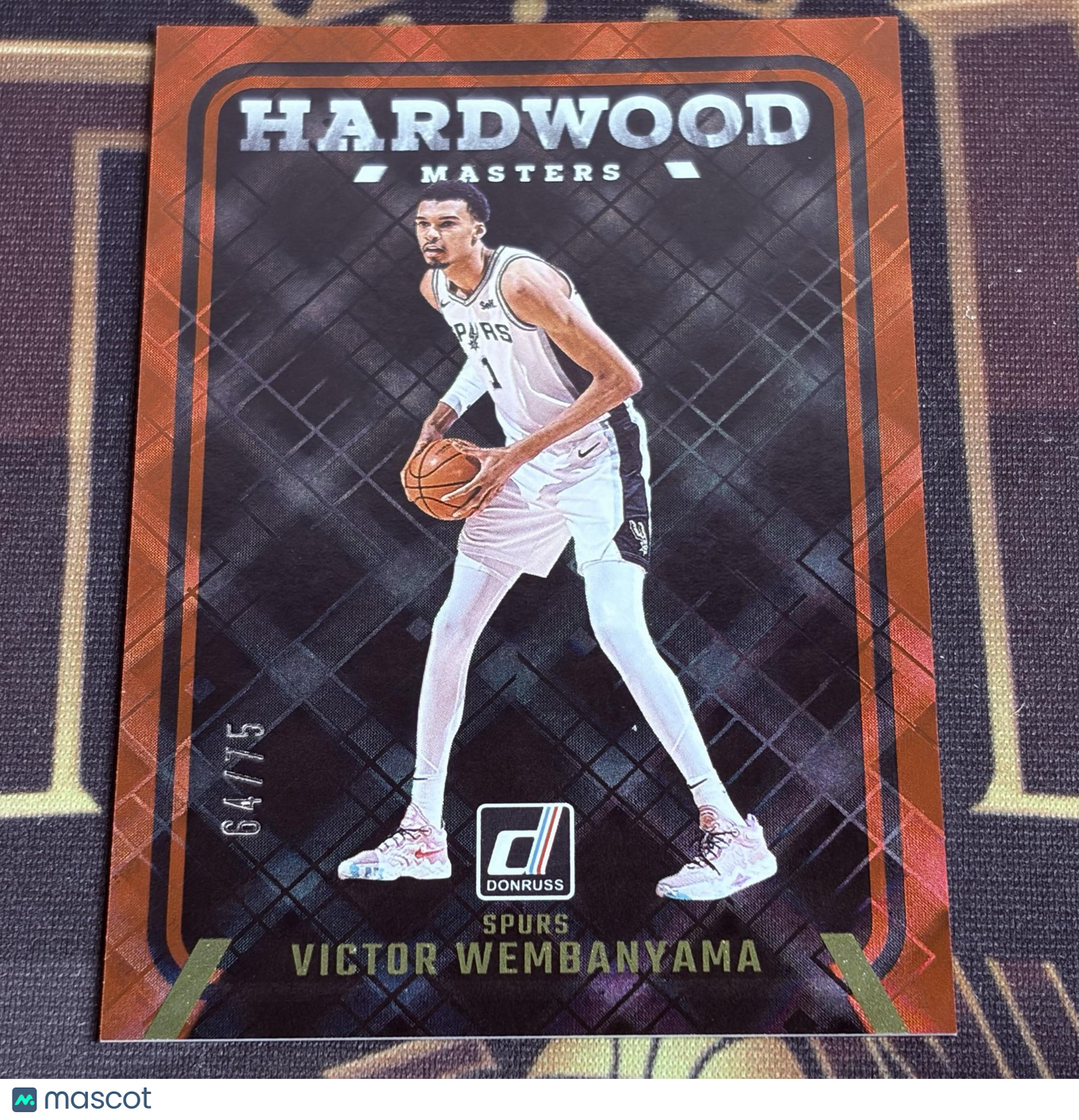 Victor Wembanyama 2024-25 Donruss #1 Hardwood Masters Diamond Red 64/75