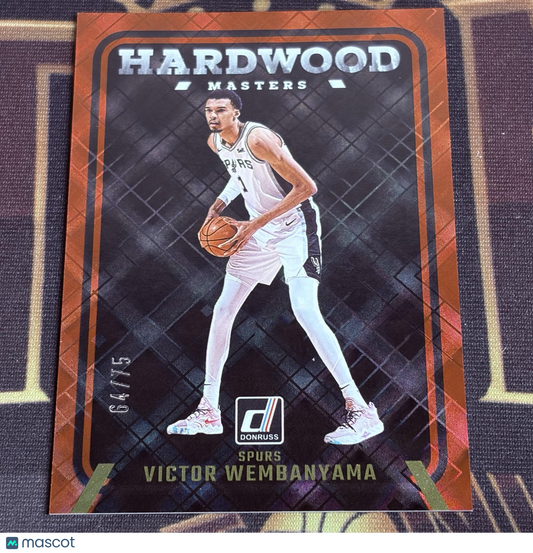 Victor Wembanyama 2024-25 Donruss #1 Hardwood Masters Diamond Red 64/75