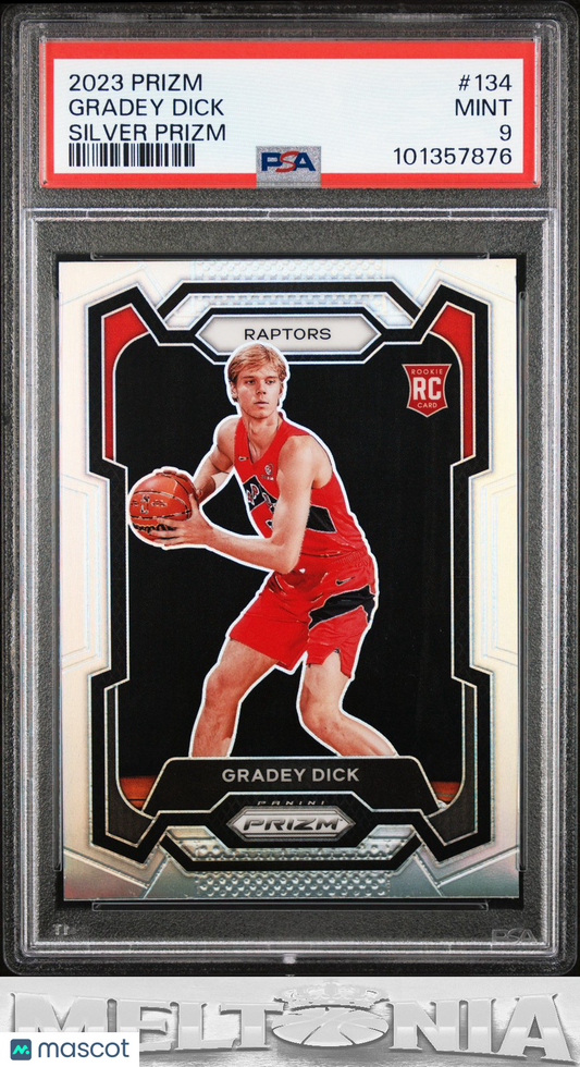 Gradey Dick 2023-24 Panini Prizm #134 Prizms Silver PSA 9 RC
