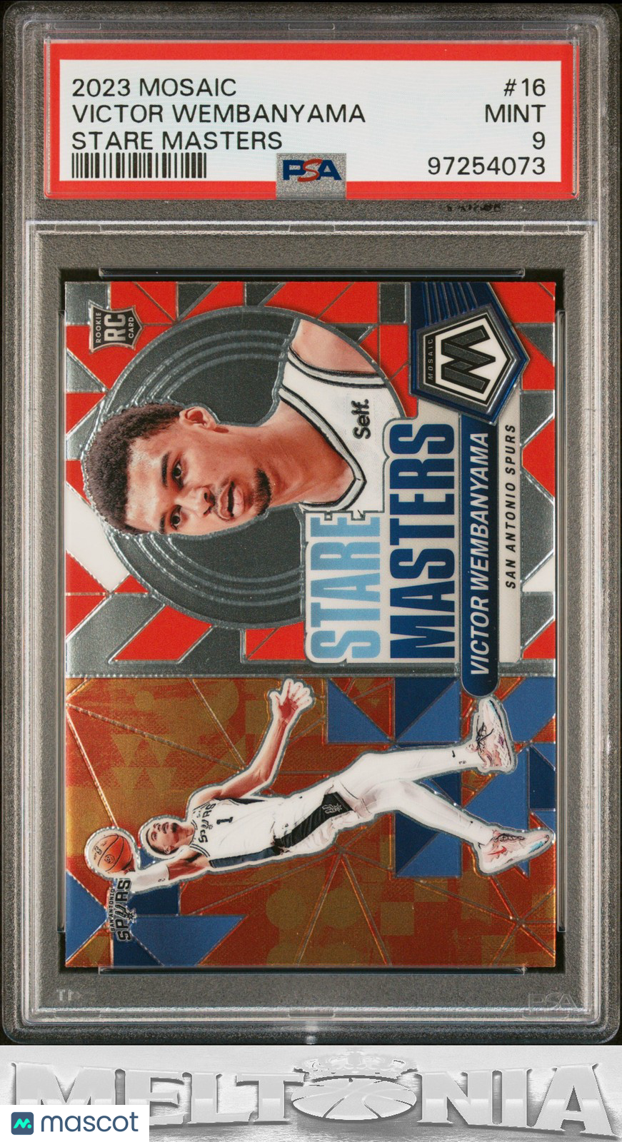 Victor Wembanyama 2023-24 Panini Mosaic #16 Stare Masters PSA 9 RC