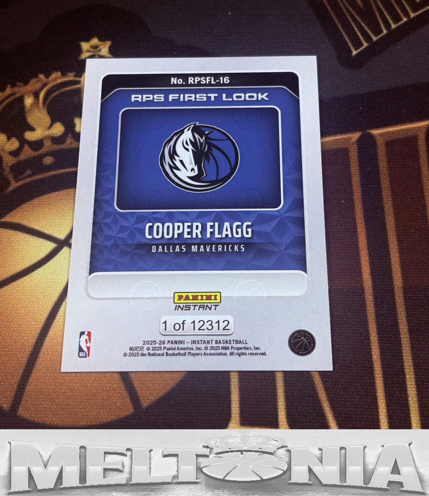 Cooper Flagg 2025-26 Panini Instant NBA RPS First Look #RPSFL-16