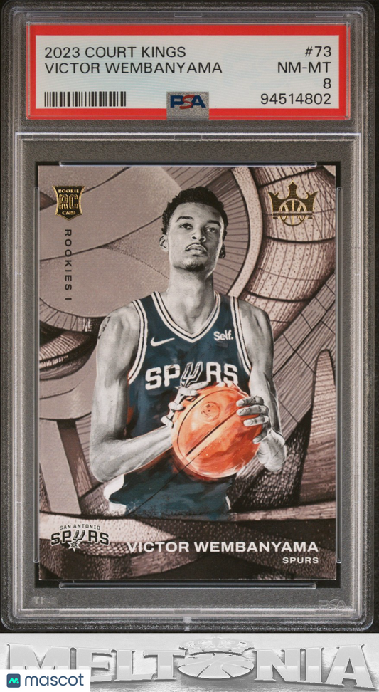 Victor Wembanyama 2023-24 Panini Court Kings #73 PSA 8 RC